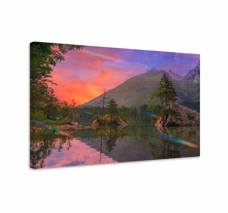 Wandbilder landschaft bergreflexion ruhe - TenStickers