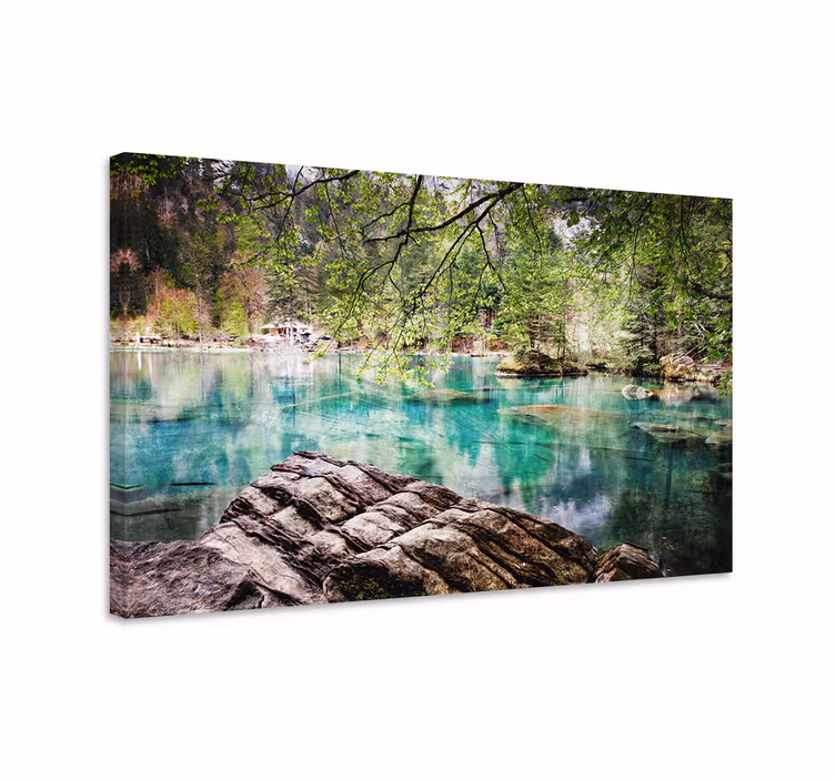 Wandbilder landschaft ruhiger see spiegel - TenStickers