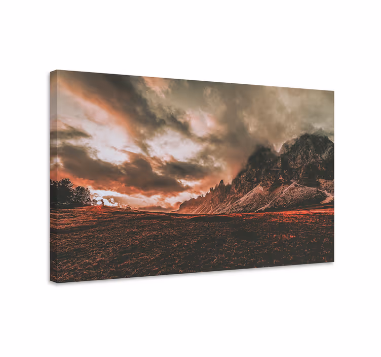 Wandbilder landschaft dramatischer berg sonnenuntergang - TenStickers