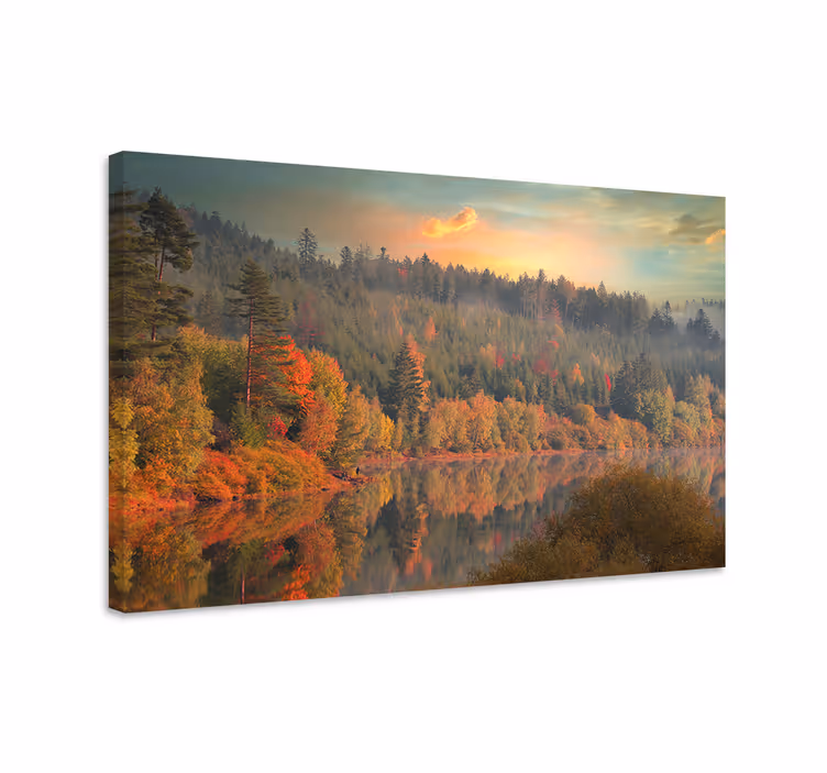 Wandbilder landschaft herbstreflexionen - TenStickers