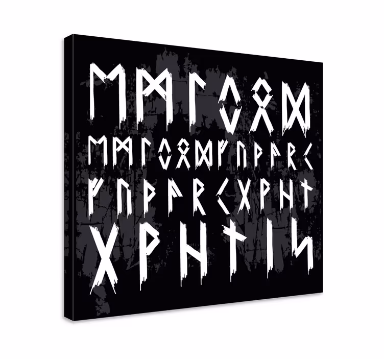 leinwandbild skandinavisch Vikinger Alphabet - TenStickers