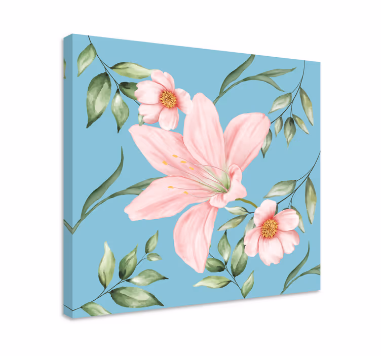 Leinwandbild Blume Romantisches retro Muster - TenStickers