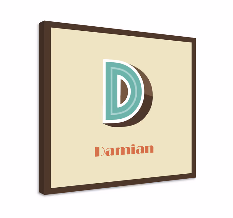 Leinwandbild personalisiert 3D Buchstabe - TenStickers