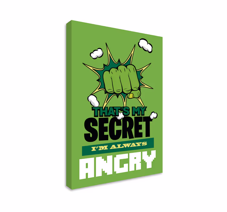 Leinwandbild Superheld always Angry - TenStickers