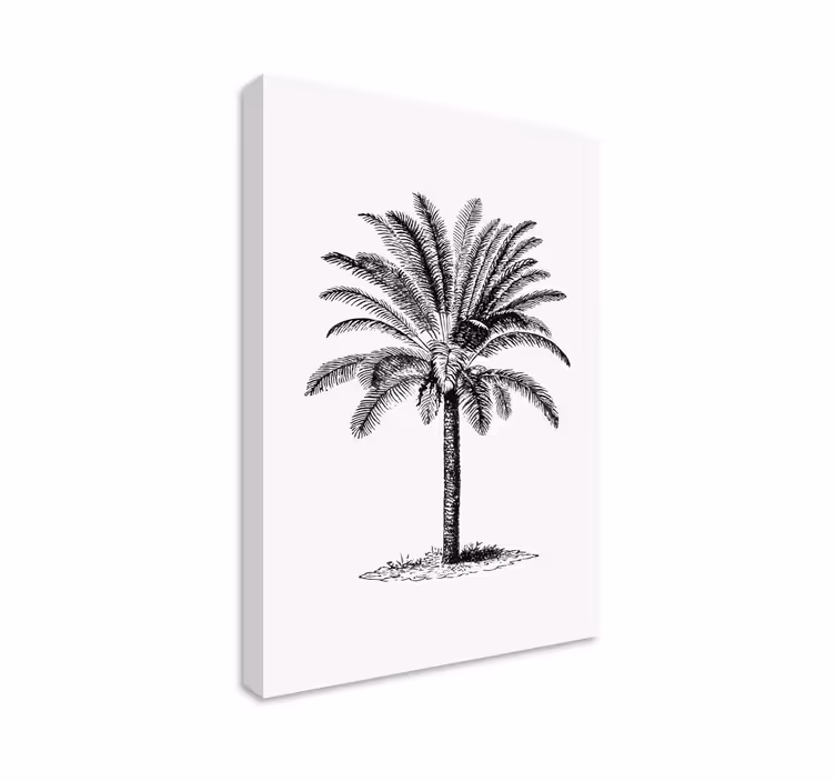 Wandbild Palme Silhouette - TenStickers