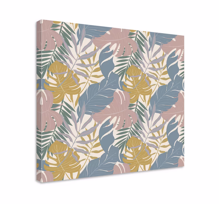 Leinwandbild Pflanze mit Blätter Natur Muster - TenStickers