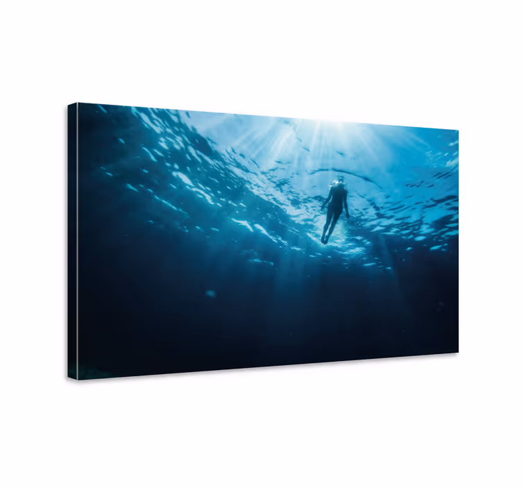 Wandbild Taucher unter Wasser - TenStickers