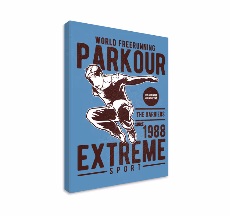 Wandbild Parkour Vintage blau - TenStickers