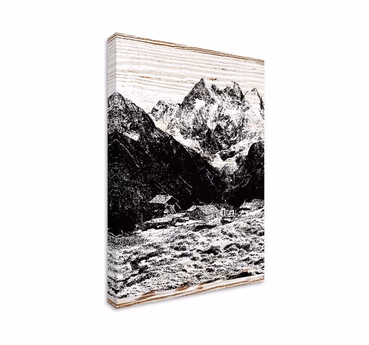 Leinwand schneebedeckte berge schweizer - TenStickers