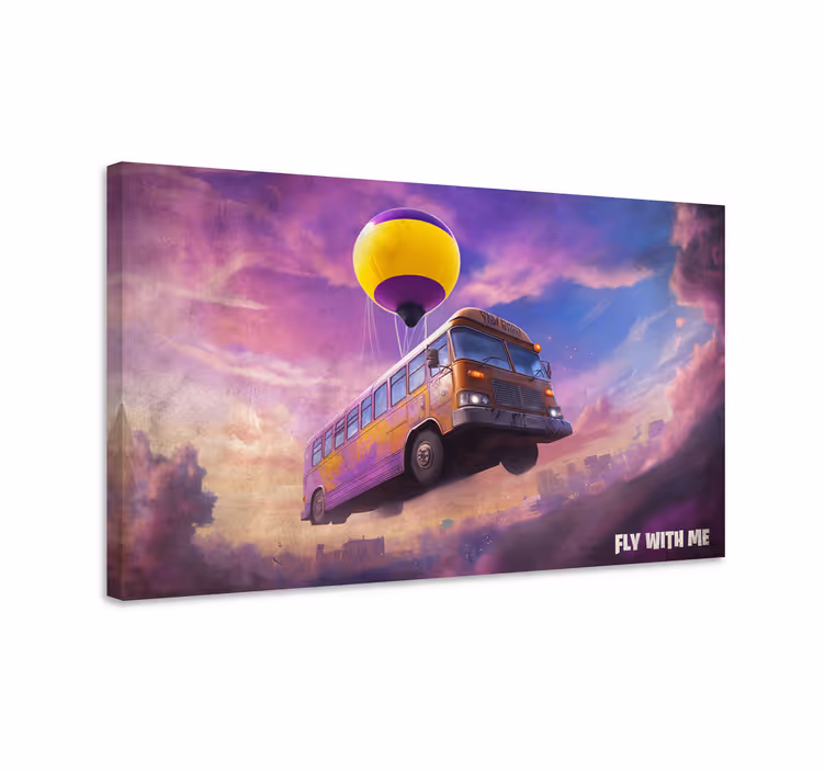 Videospiele Leinwandbilder fliegender Bus - TenStickers