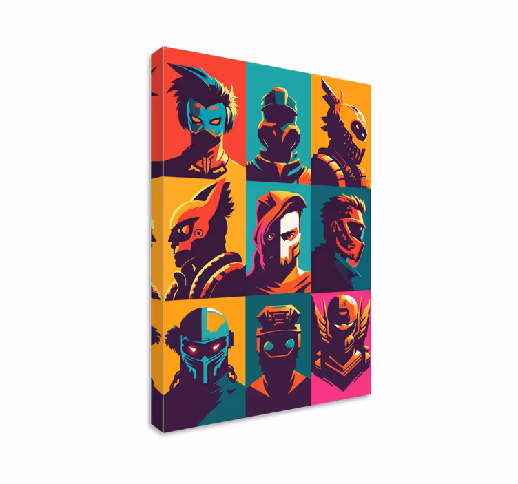 Videospiele Leinwandbilder pop Art Charaktere - TenStickers