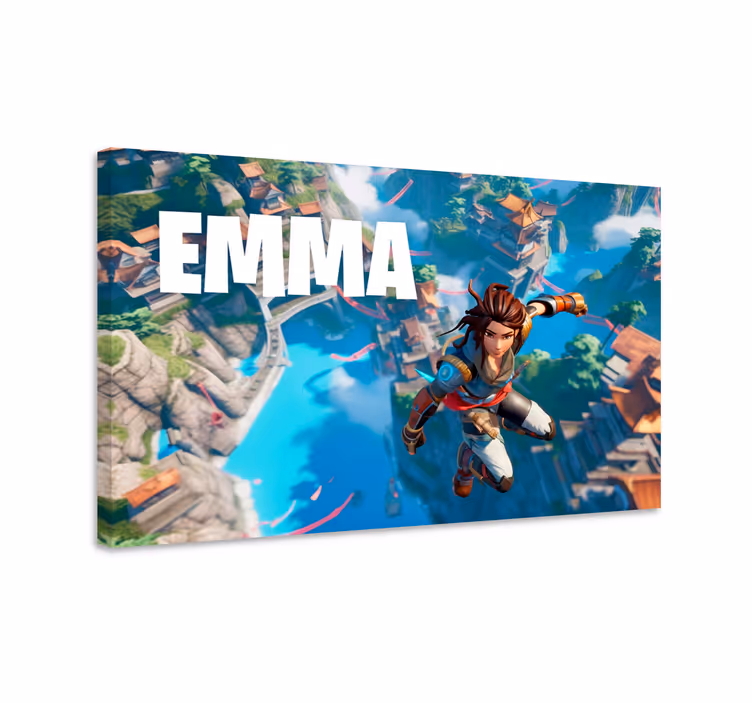 Games Wandbilder Charakter springt aus Luft - TenStickers