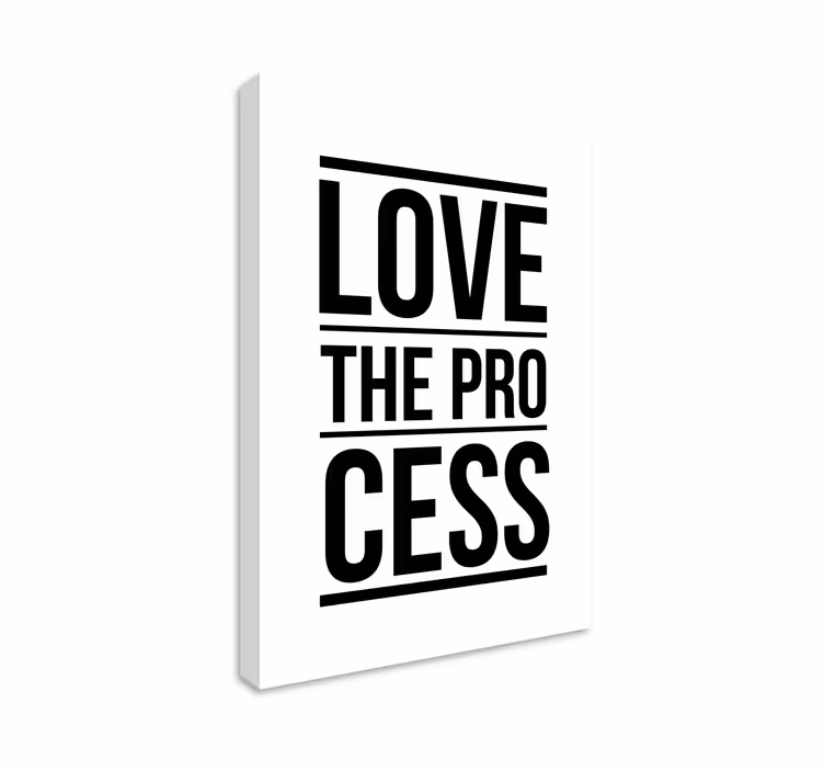 Wandbild Motivation 'Love the process' - TenStickers