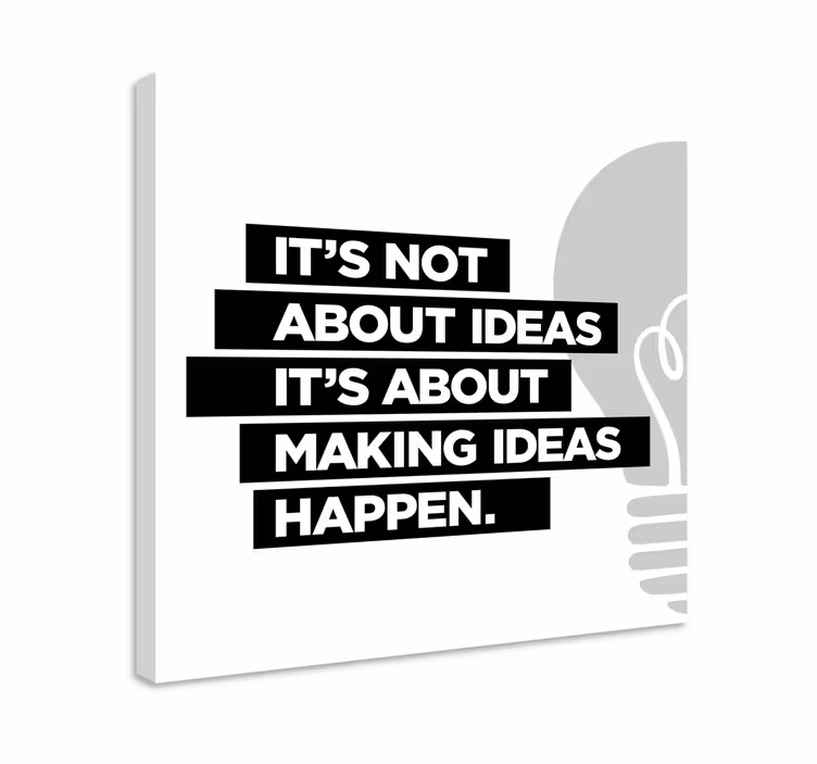 Wandbild Motivation Ideen sind wichtig - TenStickers