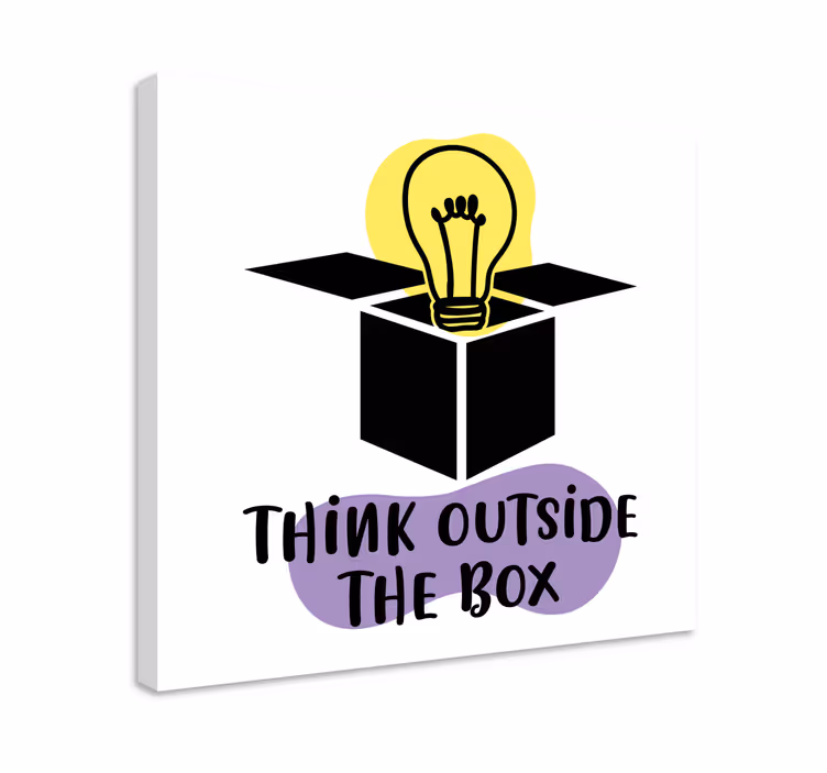 Wandbild Motivation 'think outside of the box' - TenStickers