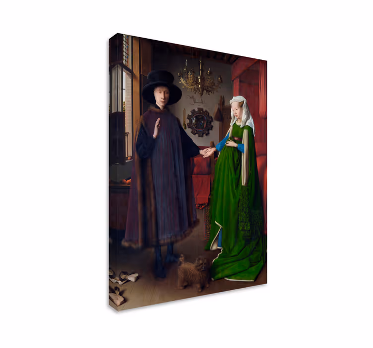 Kunst auf Leinwand das Arnolfini-Porträtgemälde - TenStickers