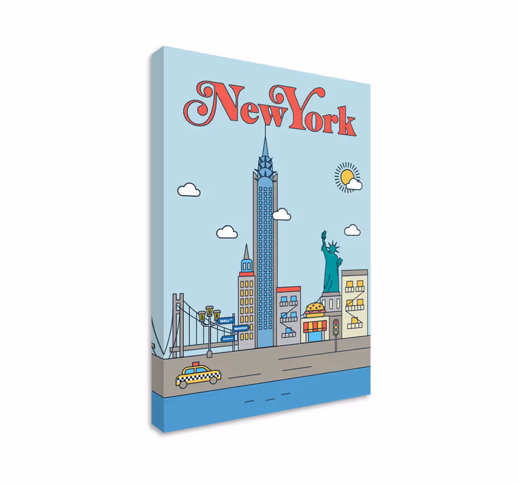 Leinwandbild New York Sehenswürdigkeiten - TenStickers