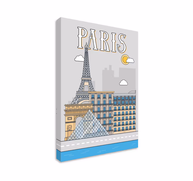 Leinwandbild Paris Sehenswürdigkeiten - TenStickers