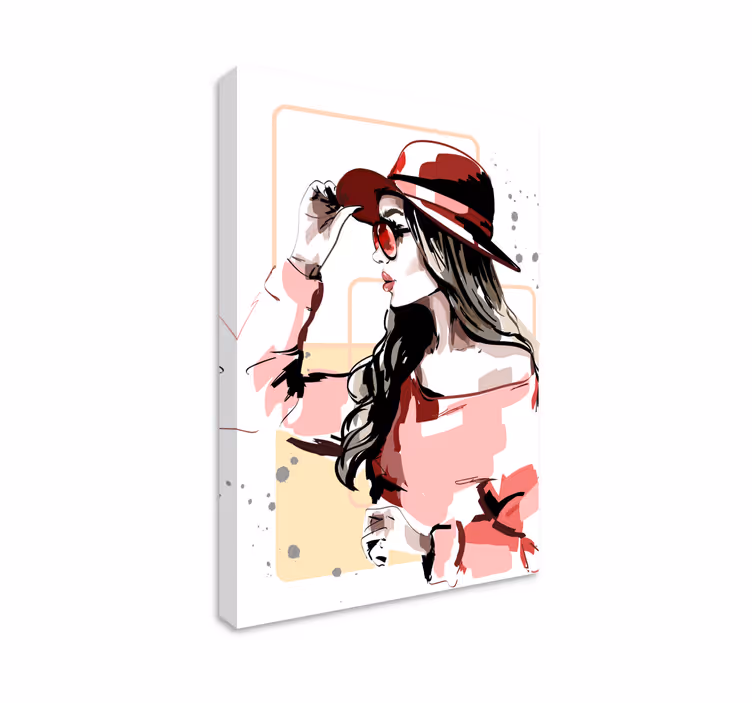 Wandbilder moderne Frauenmodell Illustration - TenStickers