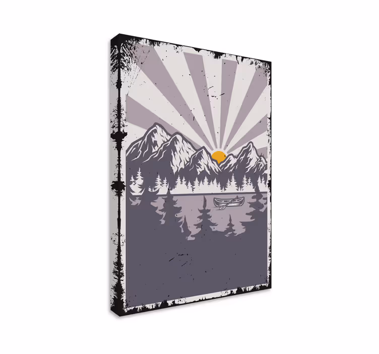 Wandbilder Landschaft landschaftssee und berge - TenStickers