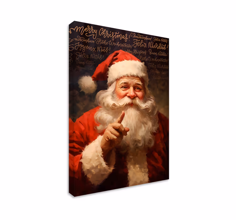 Leinwandbild Weihnachten weihnachtsmann Porträt - TenStickers