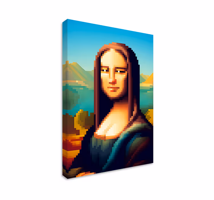 Kunst auf Leinwand Gioconda Pixelkunst - TenStickers