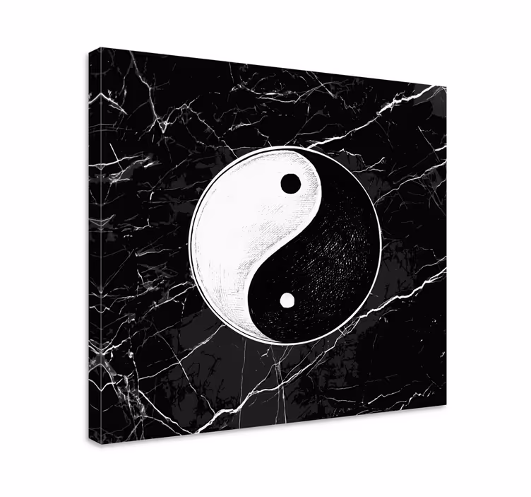 Leinwandbild Oriental Yin Yang Marmor - TenStickers