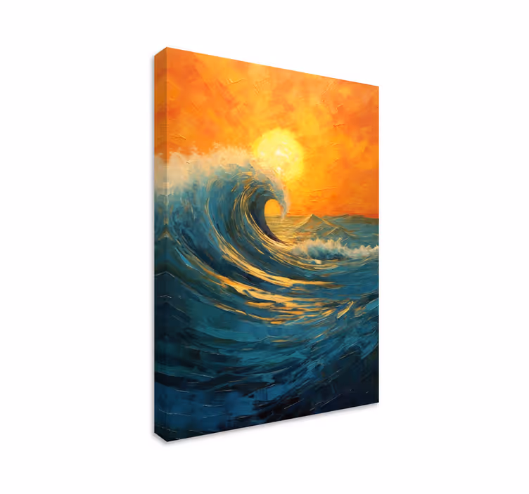 Leinwandbild Sonnenaufgang am Meer - TenStickers