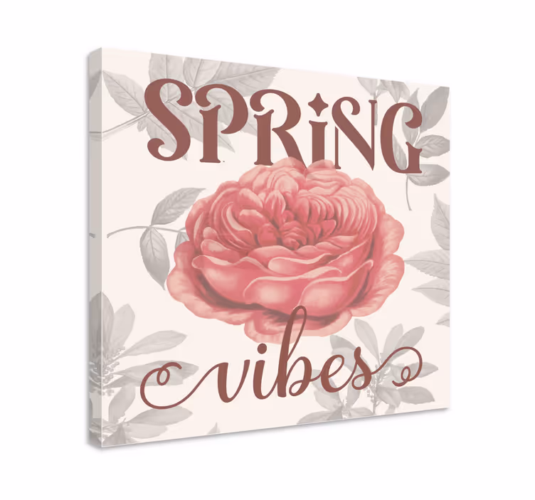 Leinwandbild Wohnzimmer Frühlingsgefühle Pinke Rose - TenStickers