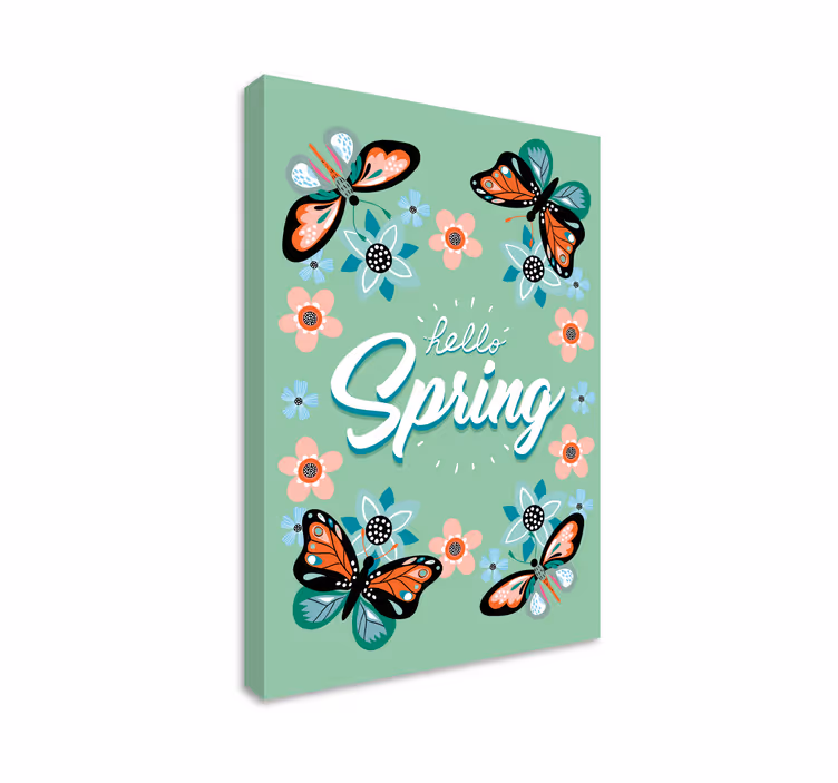 Leinwandbild Wohnzimmer Hallo Frühling - TenStickers