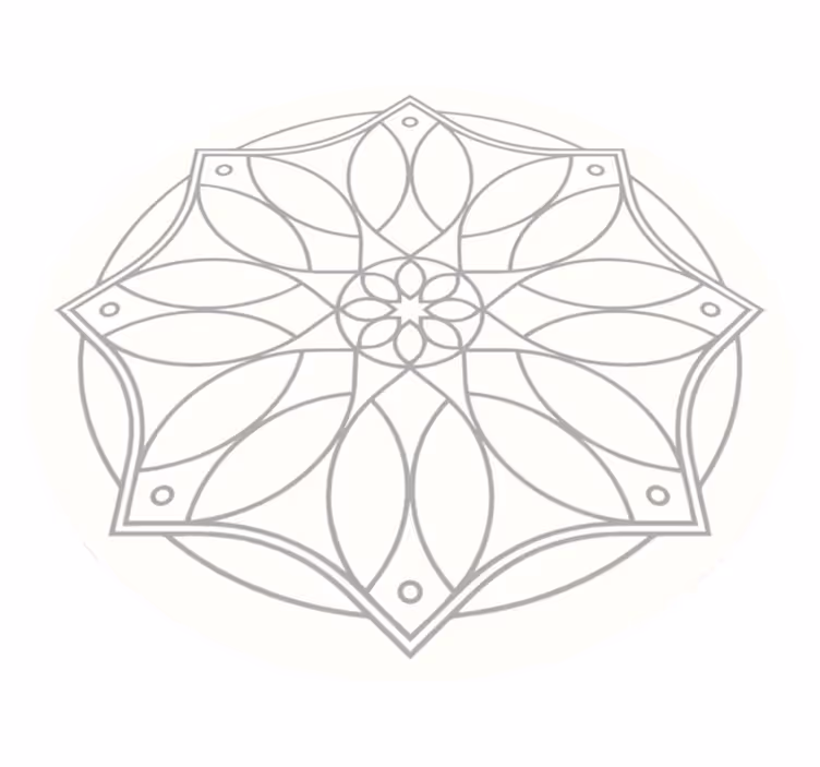 Vinyl Teppich weiß Mandala Design - TenStickers