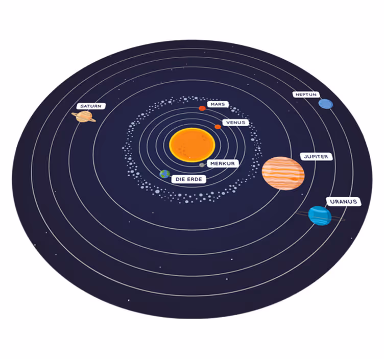 Vinyl Teppich Jugendzimmer Sonnensystem - TenStickers