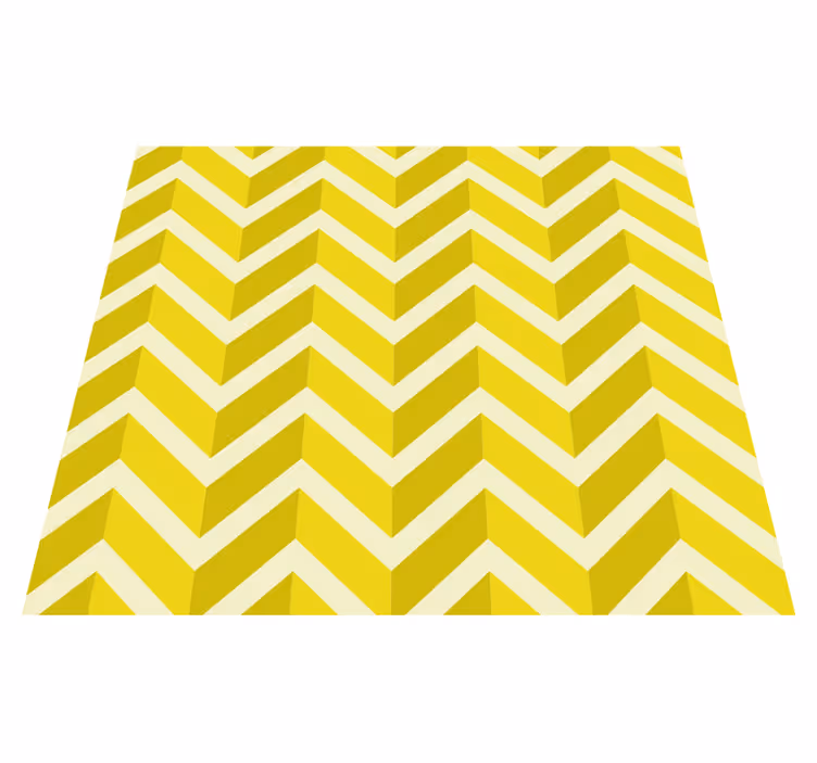 Vinyl Teppich gelb geometrisches Pfeildesign - TenStickers