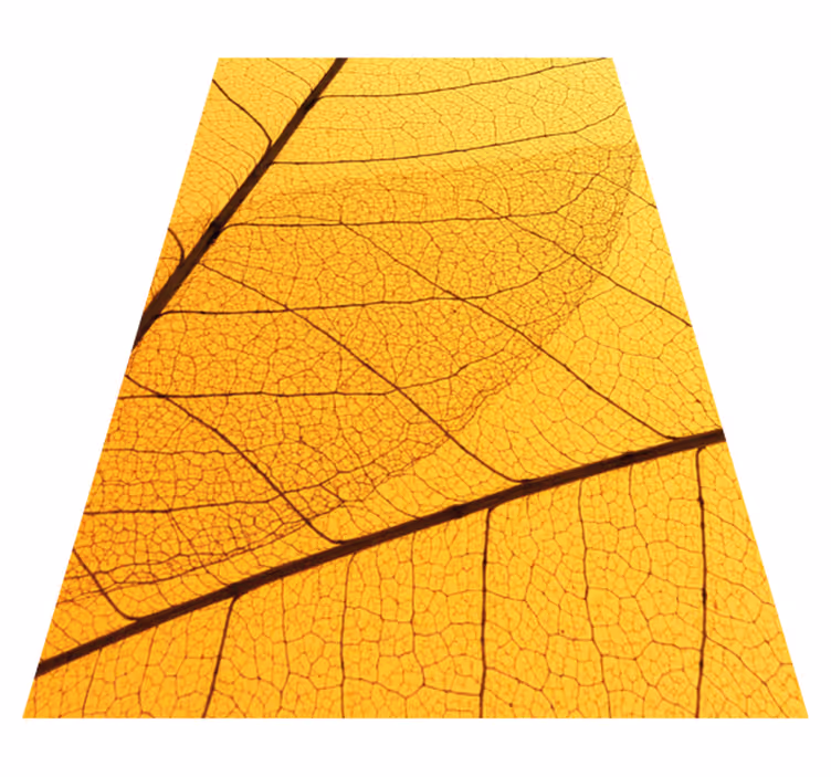 Vinyl Teppich gelb realistisches Blattdesign - TenStickers