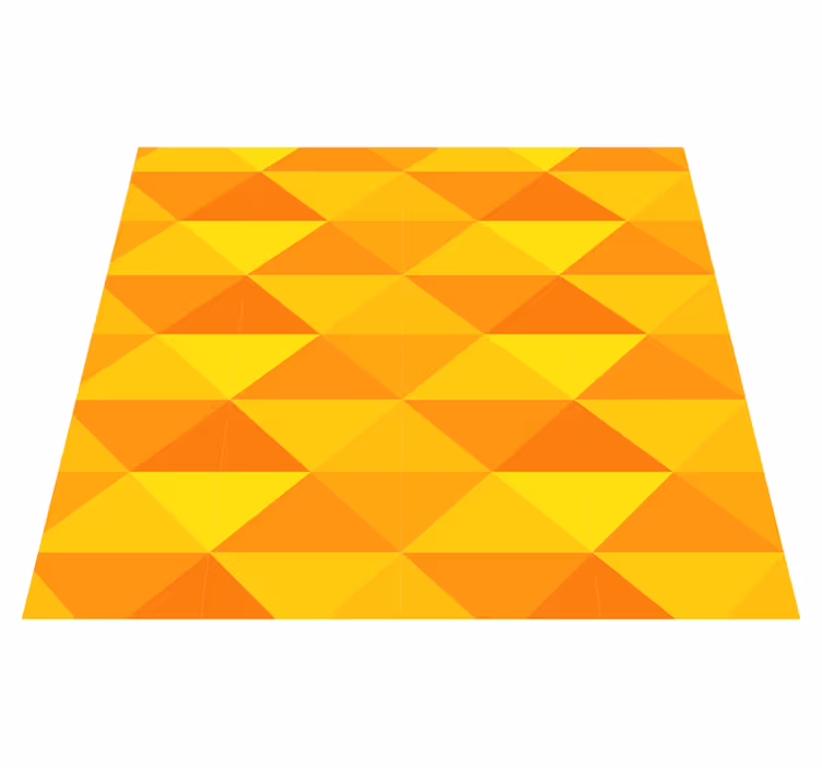 Vinyl Teppich gelb geometrisches dreiecksdesign - TenStickers