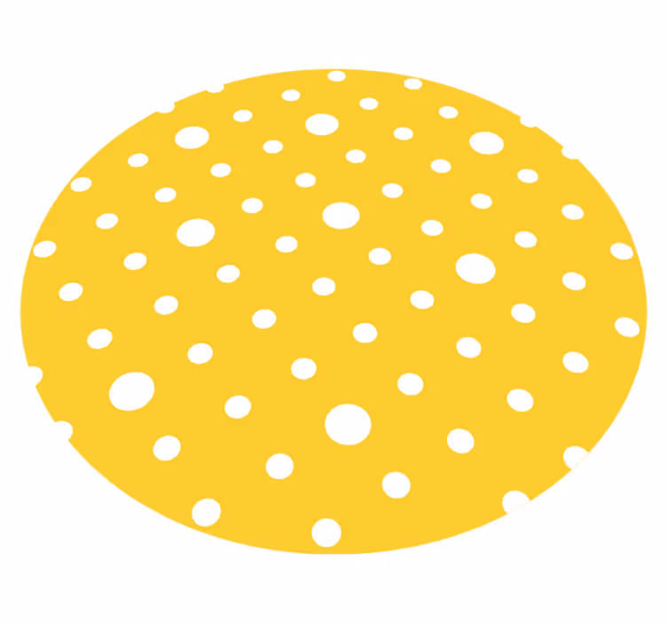 Vinyl Teppich gelb tupfen - TenStickers