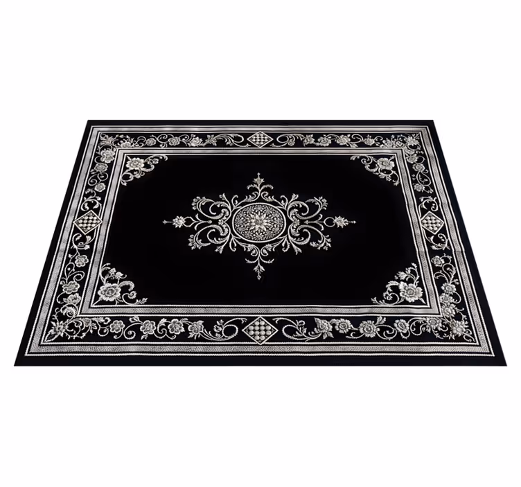 Vinyl Teppich schwarz klassisches orientalisches design - TenStickers