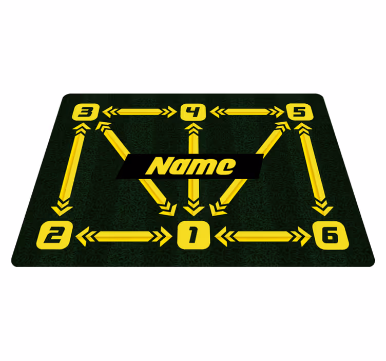 Rechteckig Fußball Training Vinyl Teppich Dunkelgrün - TenStickers