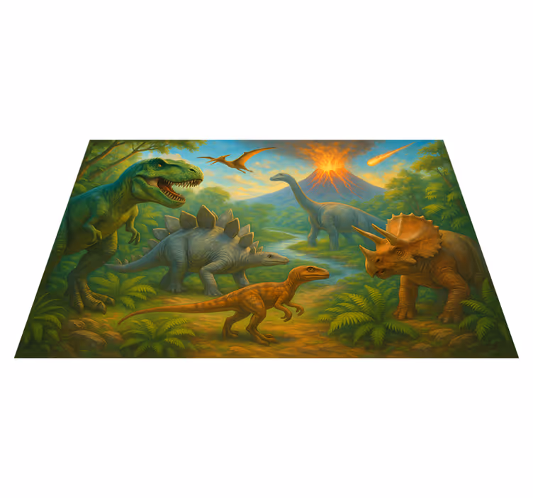 Vinyl Teppich Tiere aussterben der dinosaurier - TenStickers