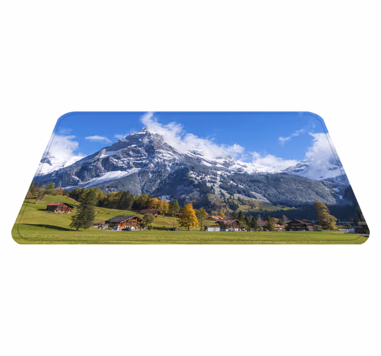 Vinyl Teppich Badezimmer alpenblick - TenStickers