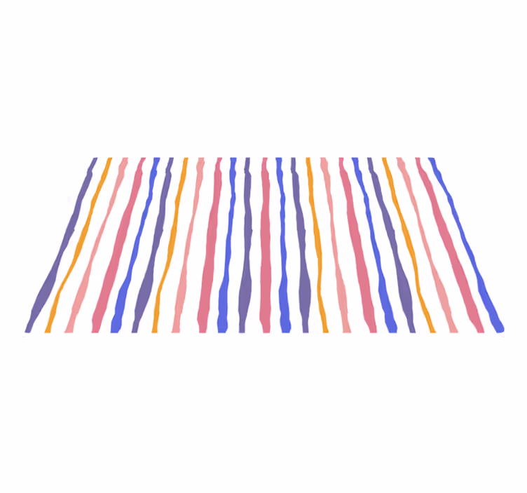 Vinyl Teppich Badezimmer bunte breite streifen - TenStickers