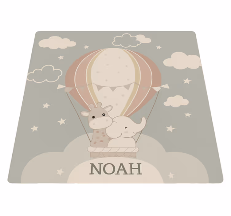 Vinyl teppich kindlich mit pastellfarbenem ballon - TenStickers