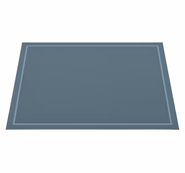 Vinyl Teppich blau schlichtes design mit rand - TenStickers