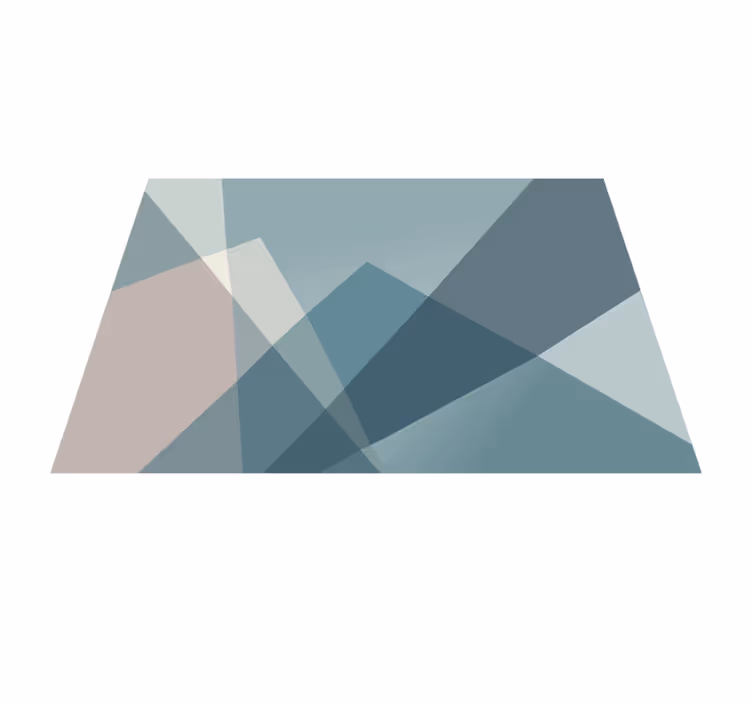 Vinyl Teppich blau geometrisches abstraktes design - TenStickers