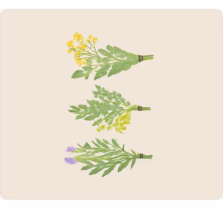 Vinyl Teppich Küche elegante einfache blumen - TenStickers