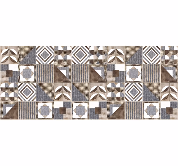 Vinyl Teppich Mosaik brauner zementin - TenStickers