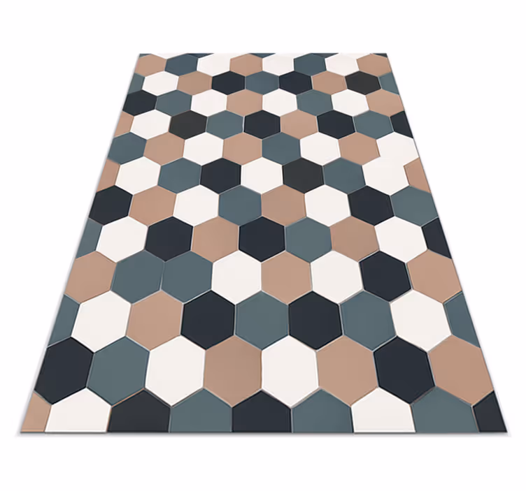 Vinyl teppich küche moderne hexagonale fliesen - TenStickers