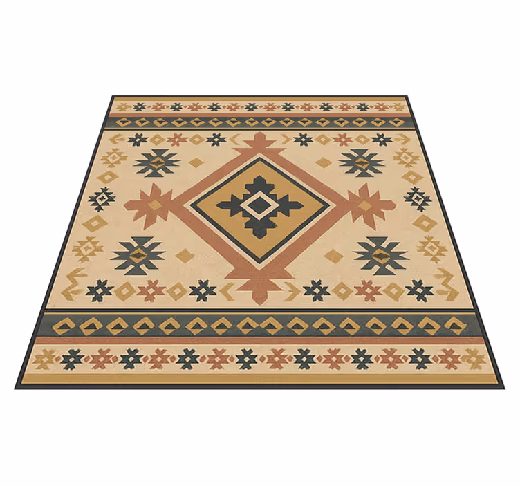 Vinyl teppich badezimmer im boho muster - TenStickers