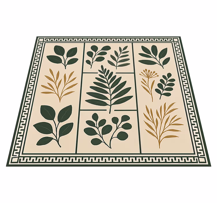 Vinyl teppich badezimmer botanisches glas - TenStickers