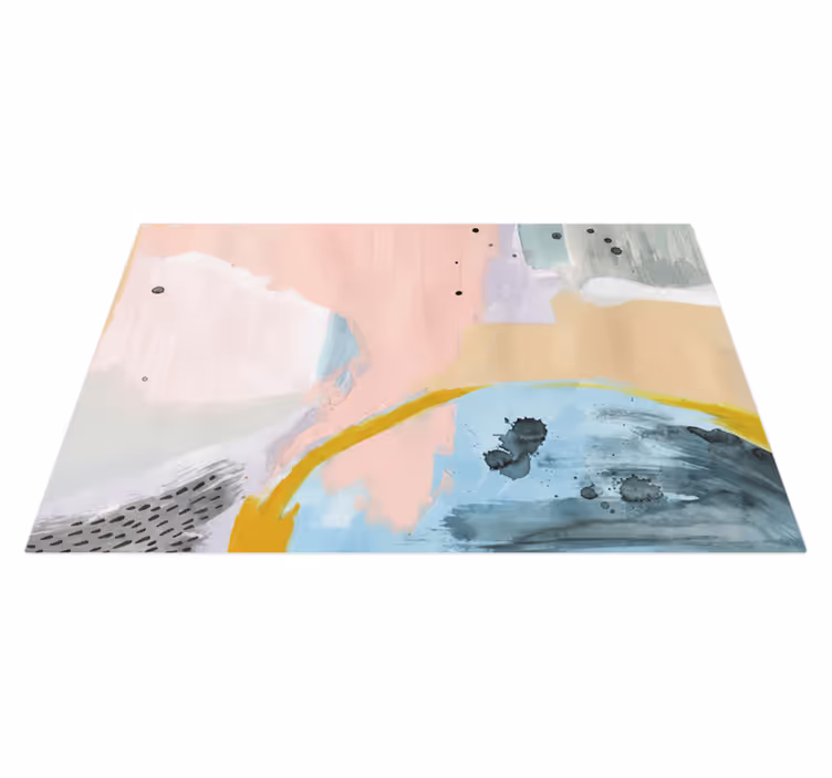 Vinyl teppich wohnzimmer in buntem design - TenStickers